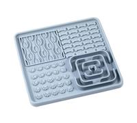 Keilend Licky Mats for Dogs Puppy, Slow Feeding Dog Lick Mat with Suction Cups and 4 Textures, Silicone Cat Lick Mat for Anxiety Relief and Distraction - Blue|7.6 x 7.6 Inches