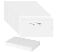 KEILEOHO 100 PCS Pin Style Name Badge Holders with 100 Pcs Inserts - Clear Plastic Name Tag Holders Fit 3.58 x 2.13 inch Cards for Conferences, Office Events and School Use