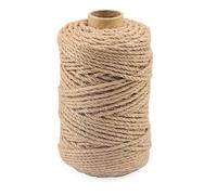 KEILEOHO 100m x 4mm Natural Jute Rope, 131 Feet Twisted Hemp Cord, Jute Hemp String for DIY Crafts,Scratching Post