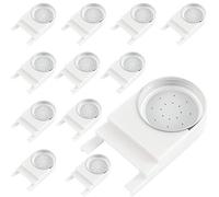 KEILEOHO 12 Pack 5.5 inches x 3.15 Inches Bee Feeder, Honey Bee Beehive Front Entrance Feeder, Bee Drinking Equipment with Lids for Professional Beekeeper or Beginner Feeding Sugar Syrup or Water