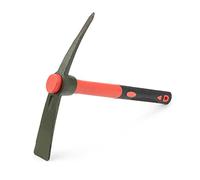 KEILEOHO 15 Inch Pick Mattock, 38x29cm Pick Mattock Hoe with Handle, Red Garden Mattock, Pickaxe for Gardening, Planting Camping