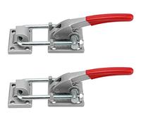 KEILEOHO 2 Pack Heavy Duty Large Toggle Clamp Latch, 7716Lbs Adjustable Toggle Latches With Lock Hole, U Bolt Holding Quick Release Latch for Boxcar, Tire Carrier, Industrial EquiIpment