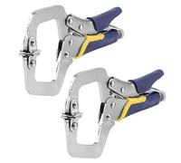 KEILEOHO 2 Pack Welding C Clamp, 6 Inch Locking C Clamps, 17.5cm Locking Pliers with Swivel Pads for Woodworking, Aligning, Welding