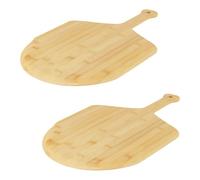 KEILEOHO 2 Pack Wooden Pizza Paddle, 43 x 29.5cm Bamboo Cutting Board Pizza Peel with Handle for Oven Grill Baking, Bread, Fruits