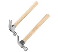 KEILEOHO 2 PCS 16oz Claw Hammer with Wooden Handle, 0.5kg Steel Nail Hammer, Wood Handle Hammer for Home Repair, DIY