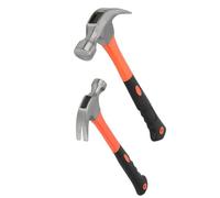 KEILEOHO 2 PCS 2 Sizes Claw Hammer Set, 8oz 24oz Steel Hammer with Non Slip Handle for DIY Projects, Home, Office, 250g & 750g