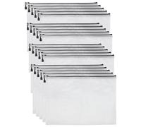 KEILEOHO 20 PCS A3 Plastic Zip Wallet, A3 Zip Folder Pockets, Mesh File Bags for Offices Supplies Travel Accessories