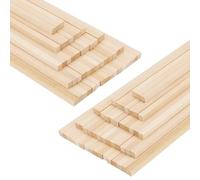 KEILEOHO 200 Pack 30cm x 5mm Square Wood Dowels Rods, 12 Inch Unfinished Wooden Strips, Square Wood Stick for Crafts Carving DIY Projects Decoration
