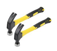 KEILEOHO 2PCS 8oz Claw Hammer, 27.5cm Steel Curved Claw Hammer, 0.25kg Straight Claw Hammer for Indoor Outdoor Using