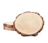 KEILEOHO 3 PCS 20-25cm Wood Log Slices, 8-10 Inch Unfinished Wooden Circles, Round Wooden Discs for Crafts Painting DIY Home Wedding Decor