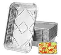 KEILEOHO 30 Pack 12 x 8 Inches Disposable Aluminum Foil Pans, Large Tin Foil Pans Steam Table Pans Broiler Pans Oven Pans Toaster Containers for Baking, Grilling, Reheating, Serving