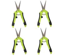 KEILEOHO 4 Pack 6.5 Inch Bud Trimming Scissors, Professional Stainless Steel Gardening Hand Pruners Micro-Tip Pruning Snips with Straight Blades for Trimming Garden Herb Plants Flowers