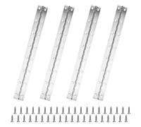 KEILEOHO 4 PCS 38cm Piano Hinge, 15 Inch Stainless Steel Continuous Piano Hinge with Screws, Polished Piano Hinges for Piano, Doors, Windows, Cabinets