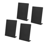 KEILEOHO 4 PCS A5 Black Tabletop Chalkboard Sign, 210 x 152mm Menu Stand Chalkboard, Mini Blackboard Signs for Wedding, Birthday, Restaurant