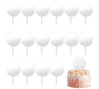 KEILEOHO 40 PCS 10cm Acrylic Circle Cake Toppers, 4 Inch Round Clear Blank Acrylic Disc Cake Topper for Birthday, Wedding, Party