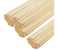 KEILEOHO 400 PCS 40cm Bamboo Sticks, 0.9cm Width Flat Bamboo Wooden Strips for Craft, Wax, Mixing, Sign-Making