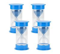 KEILEOHO 4PCS 5 Minutes Sand Timer, Blue Countdown Sand Timer, Plastic Hourglass Timer for Gift, Home Office Decoration