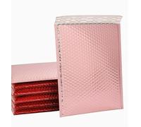 KEILEOHO 50 Pack 7 x 9 Inch Pink Metallic Bubble Mailers, Self Seal Padded Mailing Envelopes for Shipping, Protective Bubble Mailer Bags for Packing
