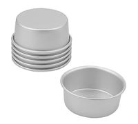 KEILEOHO 6 PCS 4 Inch Round Baking Cake Tins, Deep Layer Cake Mould, Aluminum Cake Pan for Baking Birthday Wedding