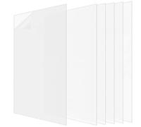 KEILEOHO 6 PCS A3 Clear Acrylic Sheets, 3mm Plastic Acrylic Board Panel for Picture Frame DIY, 420x297mm
