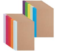 KEILEOHO A5 Kraft Notebook, 80gsm Paper, 14 x 21cm, 60 Pages, 30 Pack, for Home Office Journal, 10 Colors