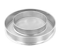 KEILEOHO Pack of 2 Herbal Pollen Extractor 120 and 80 Mesh, 30 cm and 20 cm Pollen Sieve Stainless Steel Flour Sieve Kitchen Sieve Stackable for Kitchen, Silver