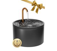 Keimi Ceramic Cat Water Fountain, 2.1L Water Dispenser for Cats, Quiet Water Dispenser, Pet Drinking Fountain for Multiple Cats, Filter for Clean Water, Hygienic and Easy to Clean, Black