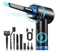 Keimi Compressed Air Cleaner for PC, 3 Speeds Max 91000RPM Electric Air Duster with Led Light, Rechargeable Cordless Air Blower for Keyboard Laptop Car and Home Use