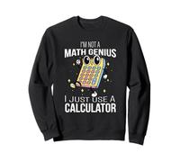 Kein Mathe Genie Pocket Calculator Humour Retro Mathematics Sweatshirt