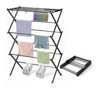 KeingGcopr Clothes Drying Rack Household Indoor, Foldable Drying Rack Clothing for Laundry - 40" x 28.8" x 14.2", Space Saving Indoor&Outdoor, Black-1pack