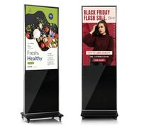 KEINONE 43" 4K LCD Digital Signage Display, Indoor Floor Standing Advertising Player, Commercial Digital Signage Kiosk with Auto AD Player, HDMI WiFi Bluetooth Input, Android 12.0 Black
