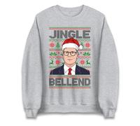 Keir Starmer Christmas Jumper, Ugly Rude Sweatshirt, Xmas Festive Gift Top Heather Grey