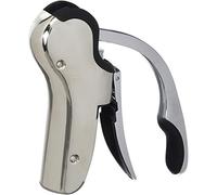Keissco Compact Wine Opener Stainless Steel Vertical Lever Corkscrew with Foil Cutter