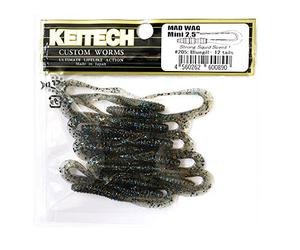 Keitech Mad Wag Mini 2.5" 6.3cm Slim Soft Grub Lure (Bluegill 205)