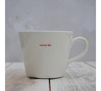 Keith Brymer Jones - CymraegWelsh Word Range - Standard Ceramic White Mug - caru ti - 350ml - Gift Boxed
