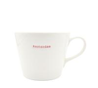 Keith Brymer Jones - Dutch Word Range - Standard Ceramic White Mug - Amsterdam - 350ml - Gift Boxed