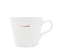 Keith Brymer Jones - Irish Rude Word Range - Standard Ceramic White Mug - gobshite - 350ml - Gift Boxed