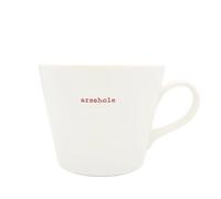 Keith Brymer Jones - Rude Word Range - Standard Ceramic White Mug - Arsehole - 350ml - Gift Boxed