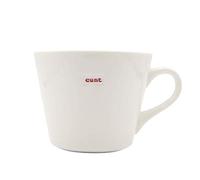 Keith Brymer Jones - Rude Word Range - Standard Ceramic White Mug - cunt - 350ml - Gift Boxed