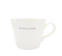 Keith Brymer Jones - Rude Word Range - Standard Ceramic White Mug - Grumpy Old git - 350ml - Gift Boxed
