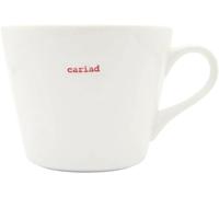 Keith Brymer Jones - Welsh/Cymraeg Word Range - Standard Ceramic White Mug - cariad - 350ml - Gift Boxed
