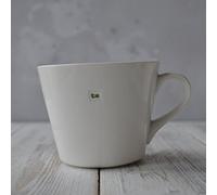 Keith Brymer Jones - Welsh/Cymraeg Word Range - Standard Ceramic White Mug - te (Green) - 350ml - Gift Boxed
