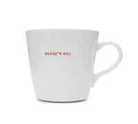 Keith Brymer Jones - Word Range - Ceramic Large Bucket Mug - Daddy's Mug - Red - 500ml