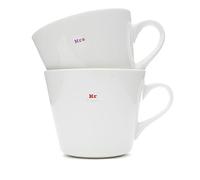 Keith Brymer Jones - Word Range - Ceramic Standard Mug Set - Mr and Mrs - Gift Boxed - 350ml
