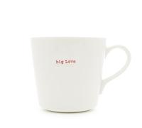 Keith Brymer Jones - Word Range - Large Ceramic White Mug - Big Love (red) - 500ml - Gift Boxed