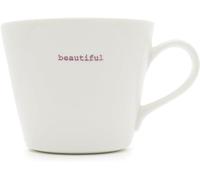 Keith Brymer Jones - Word Range - Standard Ceramic White Mug - Beautiful - 350ml - Gift Boxed