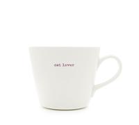 Keith Brymer Jones - Word Range - Standard Ceramic White Mug - cat lover - 350ml - Gift Boxed