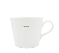 Keith Brymer Jones - Word Range - Standard Ceramic White Mug - Devon - 350ml - Gift Boxed