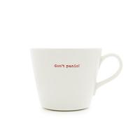 Keith Brymer Jones - Word Range - Standard Ceramic White Mug - Don't Panic! - 350ml - Gift Boxed