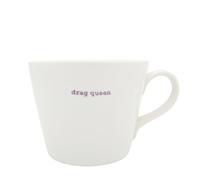 Keith Brymer Jones - Word Range - Standard Ceramic White Mug - Drag Queen (Lilac) - 350ml - Gift Boxed